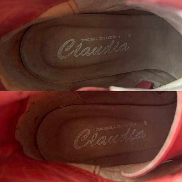 Claudia Laser Cutout Leather Fold Over Cuff Heeled Boots - Picture 15 of 16